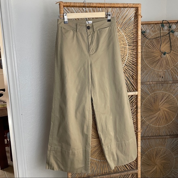 Madewell Langford Wide-Leg Crop Pants in Light Latte Size 26 - Picture 2 of 10
